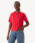 Tommy Jeans - Tjw Boxy Badge Tee Ext - Rosso