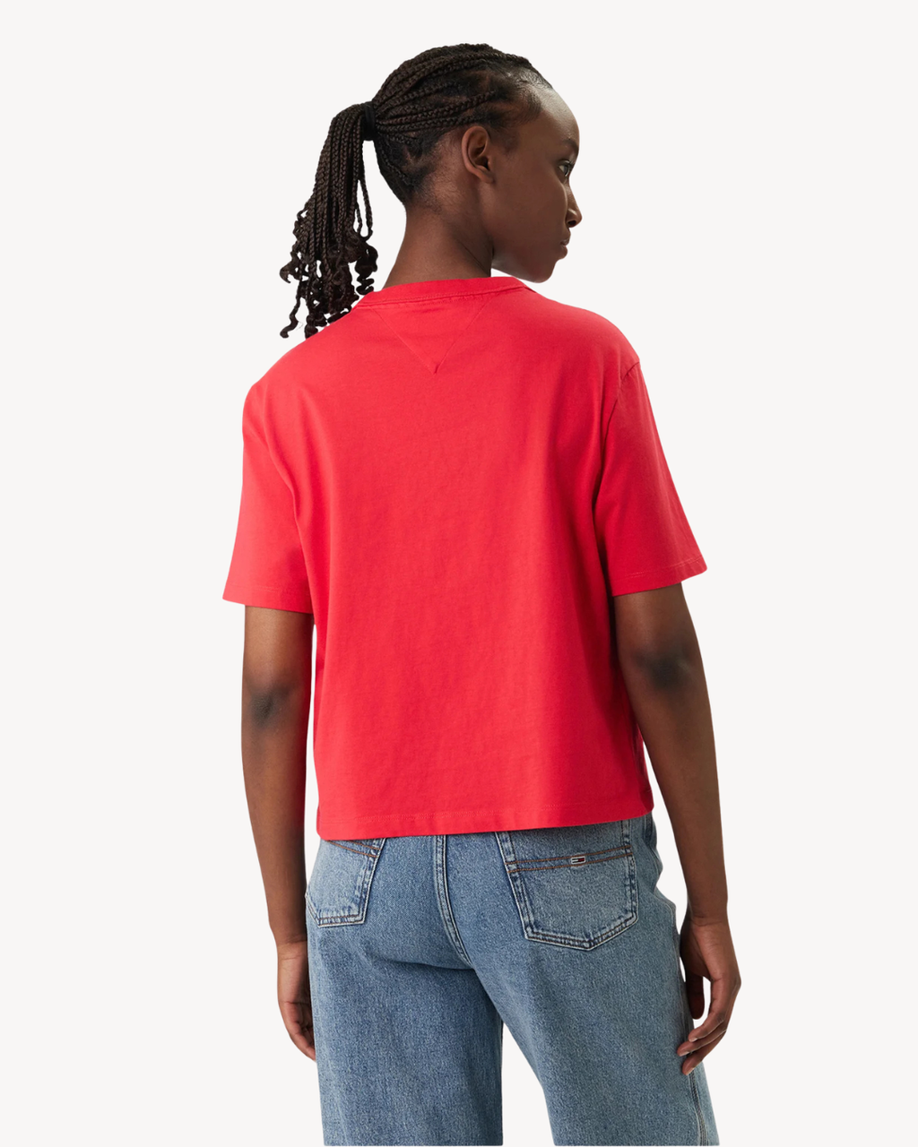 Tommy Jeans - Tjw Boxy Badge Tee Ext - Rosso