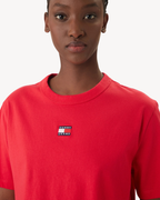 Tommy Jeans - Tjw Boxy Badge Tee Ext - Rosso