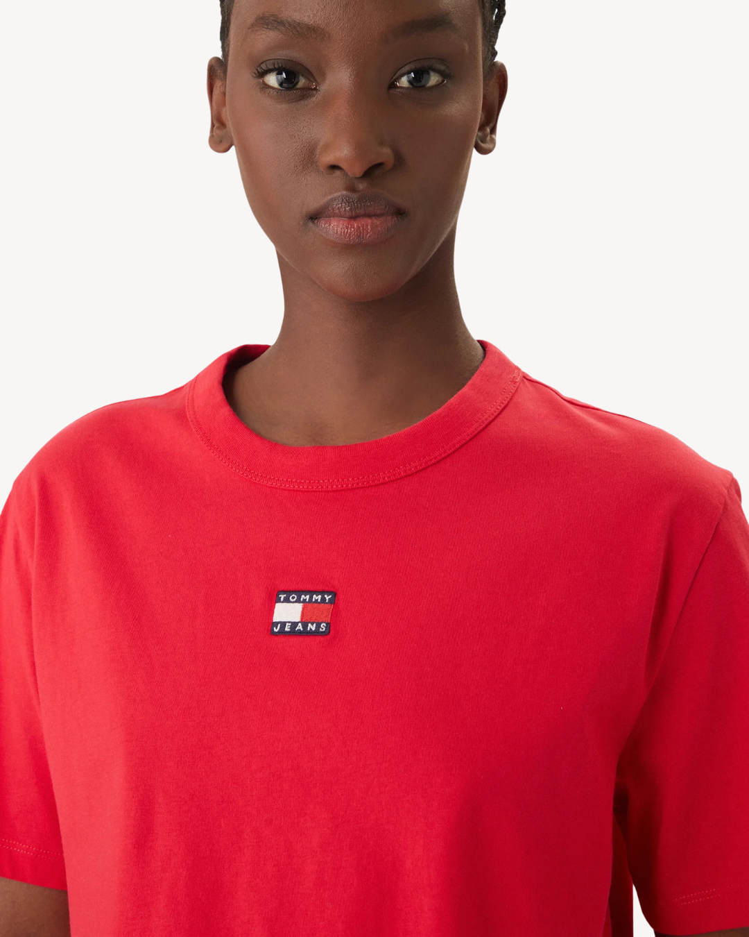 Tommy Jeans - Tjw Boxy Badge Tee Ext - Rosso