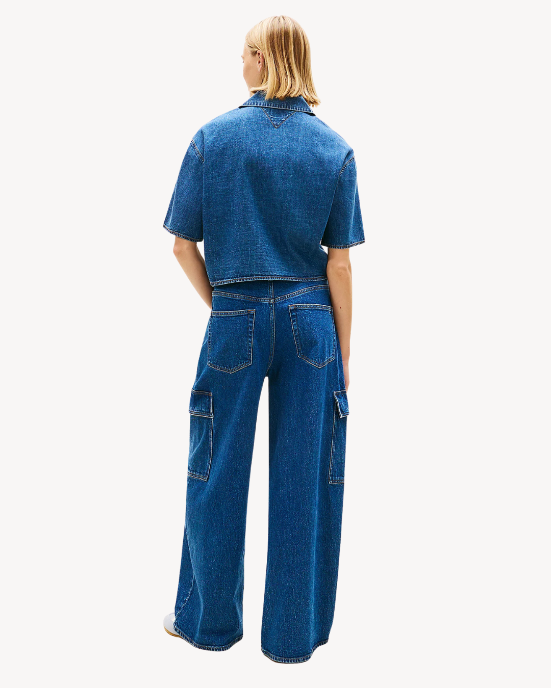 Tommy Jeans - Tjw Crop Chambray Shirt Ext - Blu