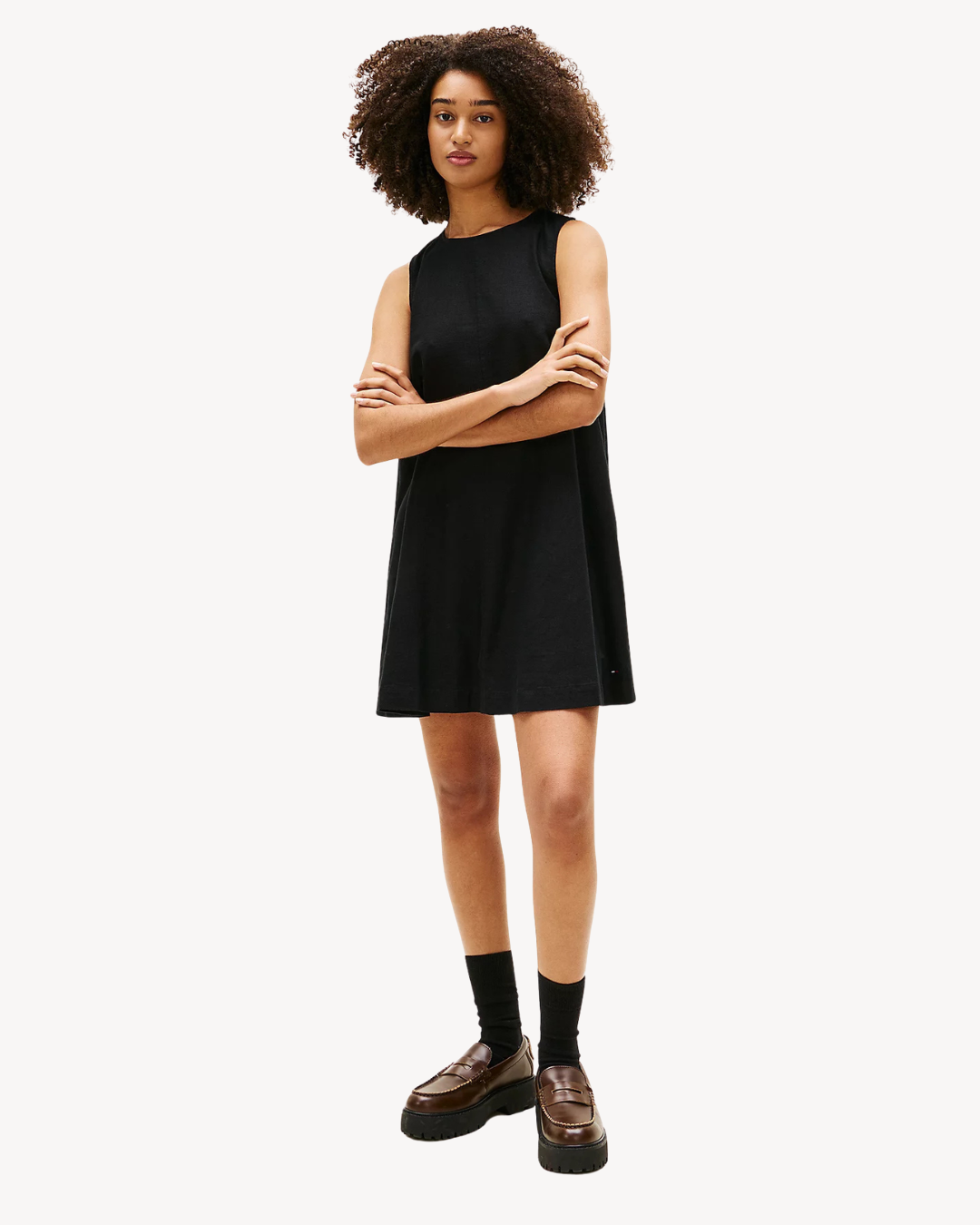Tommy Jeans - Tjw Linen A-Line Dress Ext - Nero