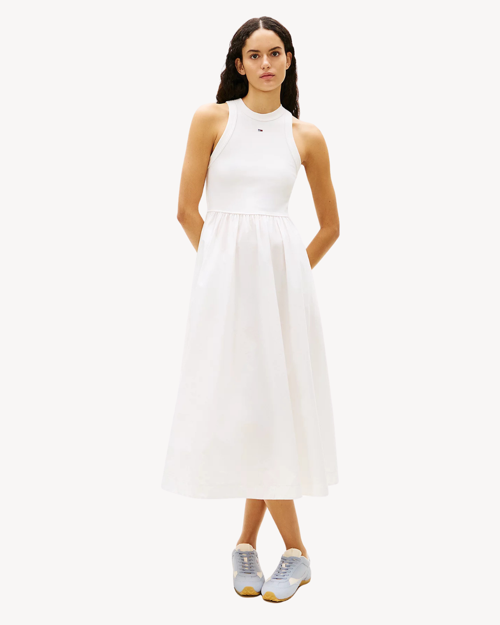 Tommy Jeans - Tjw Rib Poplin Tank Dress Ext - Ecru