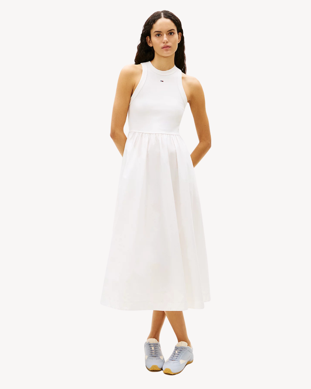 Tommy Jeans - Tjw Rib Poplin Tank Dress Ext - Ecru