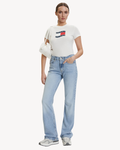 Tommy Jeans - Tjw Slim Wavy Flag Tee Ext - Ecru