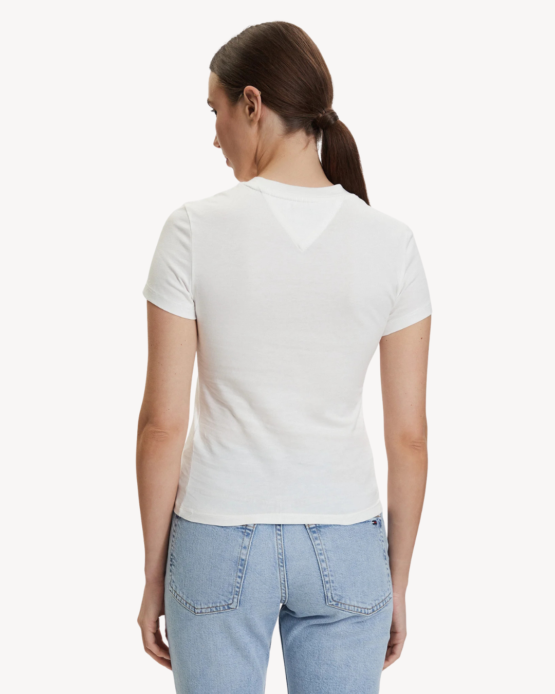 Tommy Jeans - Tjw Slim Wavy Flag Tee Ext - Ecru