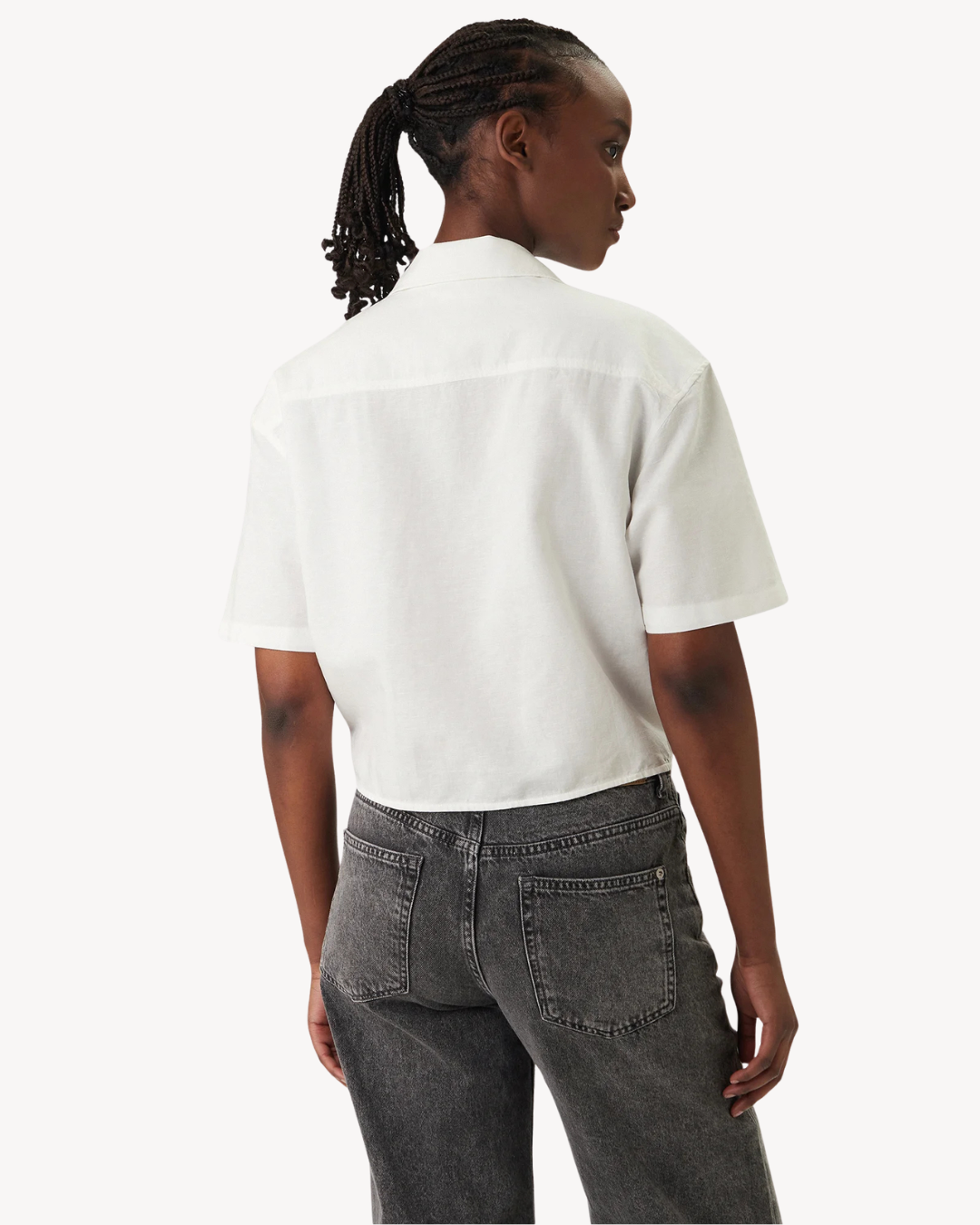 Tommy Jeans - Tjw Tie Front Linen Shirt - Ecru