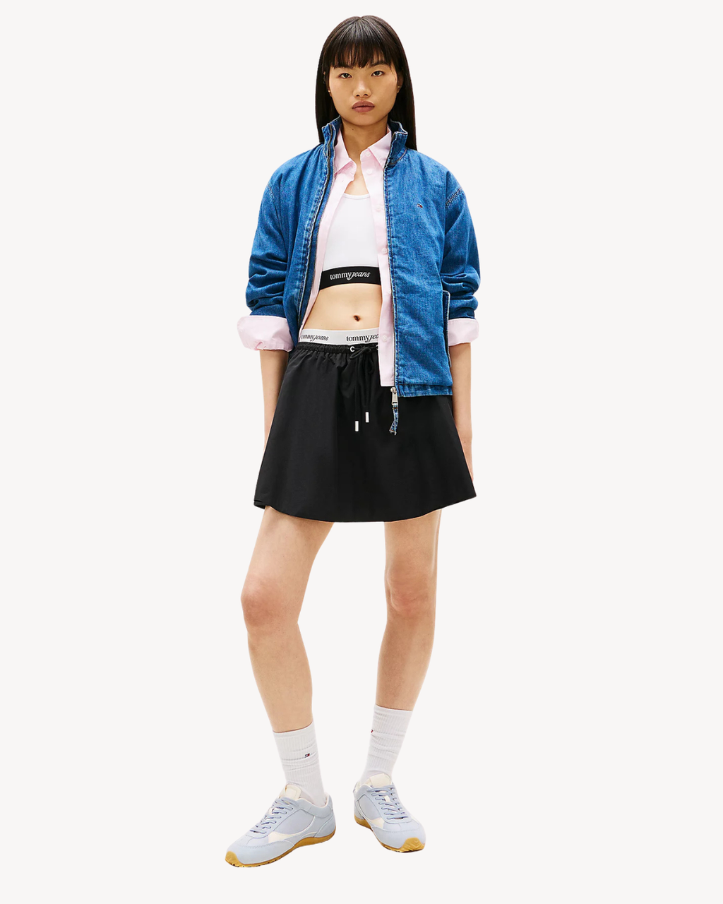Tommy Jeans - Tjw Waistband Poplin Skirt - Nero