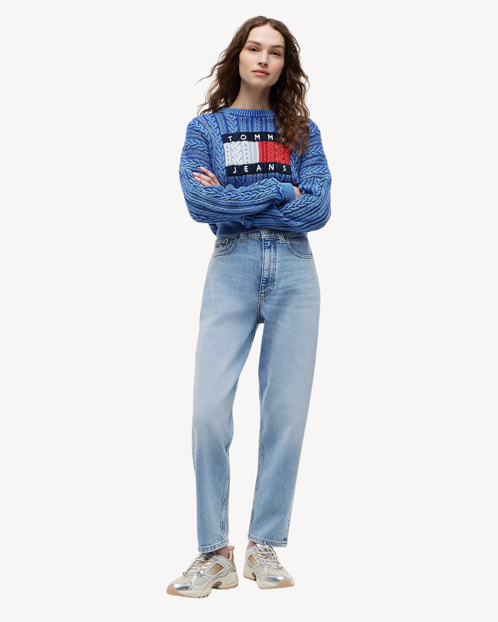 Tommy Jeans - Mom Jean UH Trp - Blu