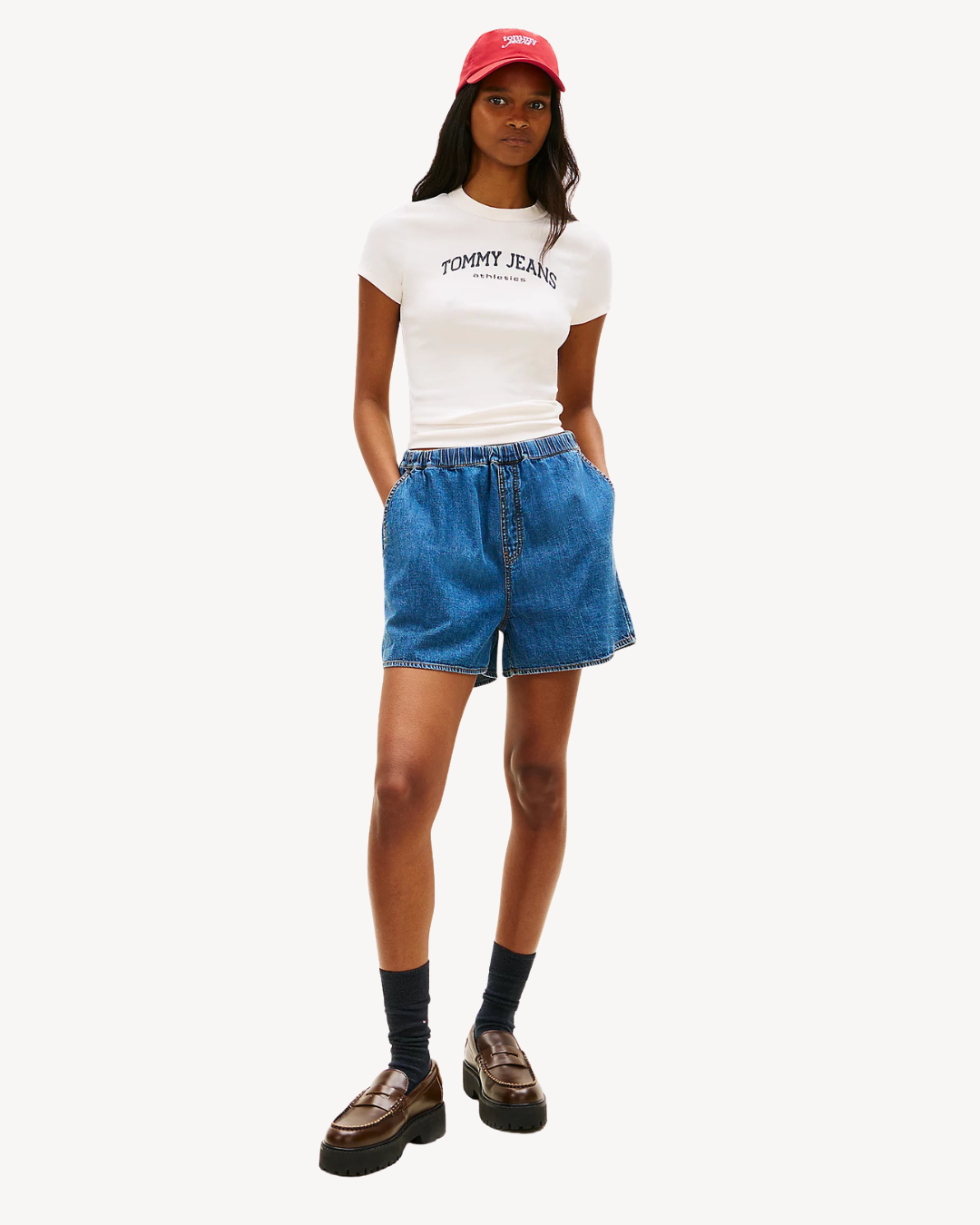 Tommy Jeans - Tjw Ess Chambray Short Ext - Blu