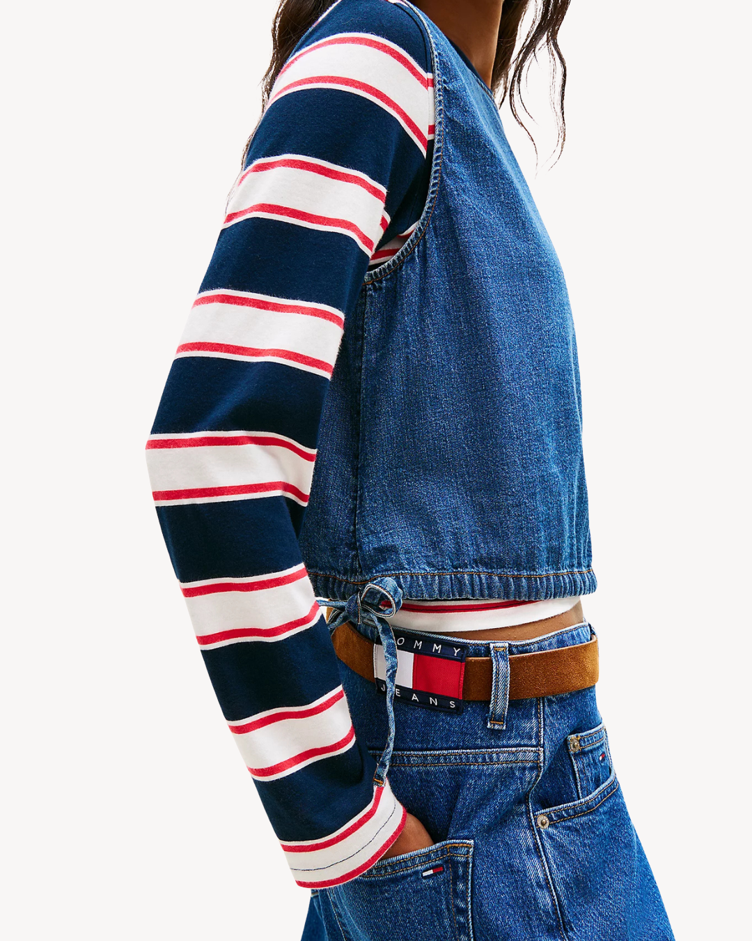 Tommy Jeans - Tjw Tie Side Chambray Blouse - Blu