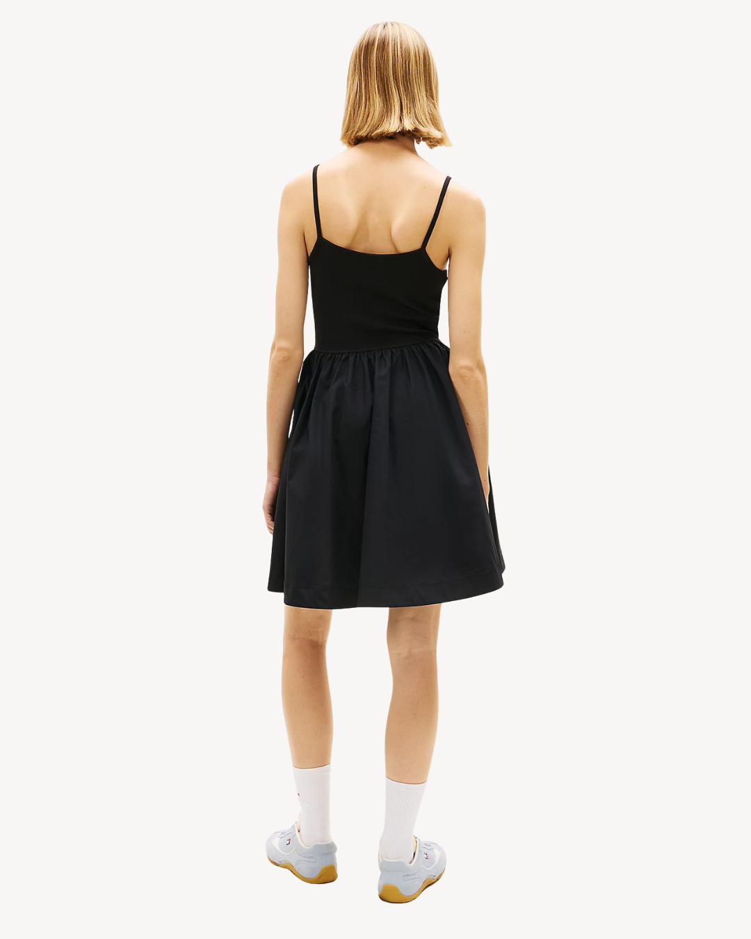 Tommy Jeans - Tjw Rib Poplin Mix Strappy Dress - Nero