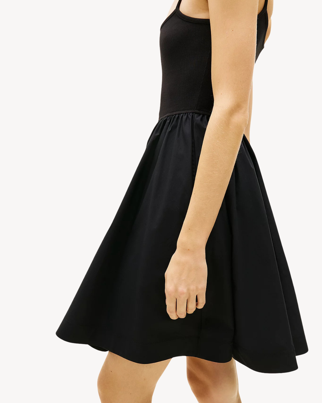 Tommy Jeans - Tjw Rib Poplin Mix Strappy Dress - Nero
