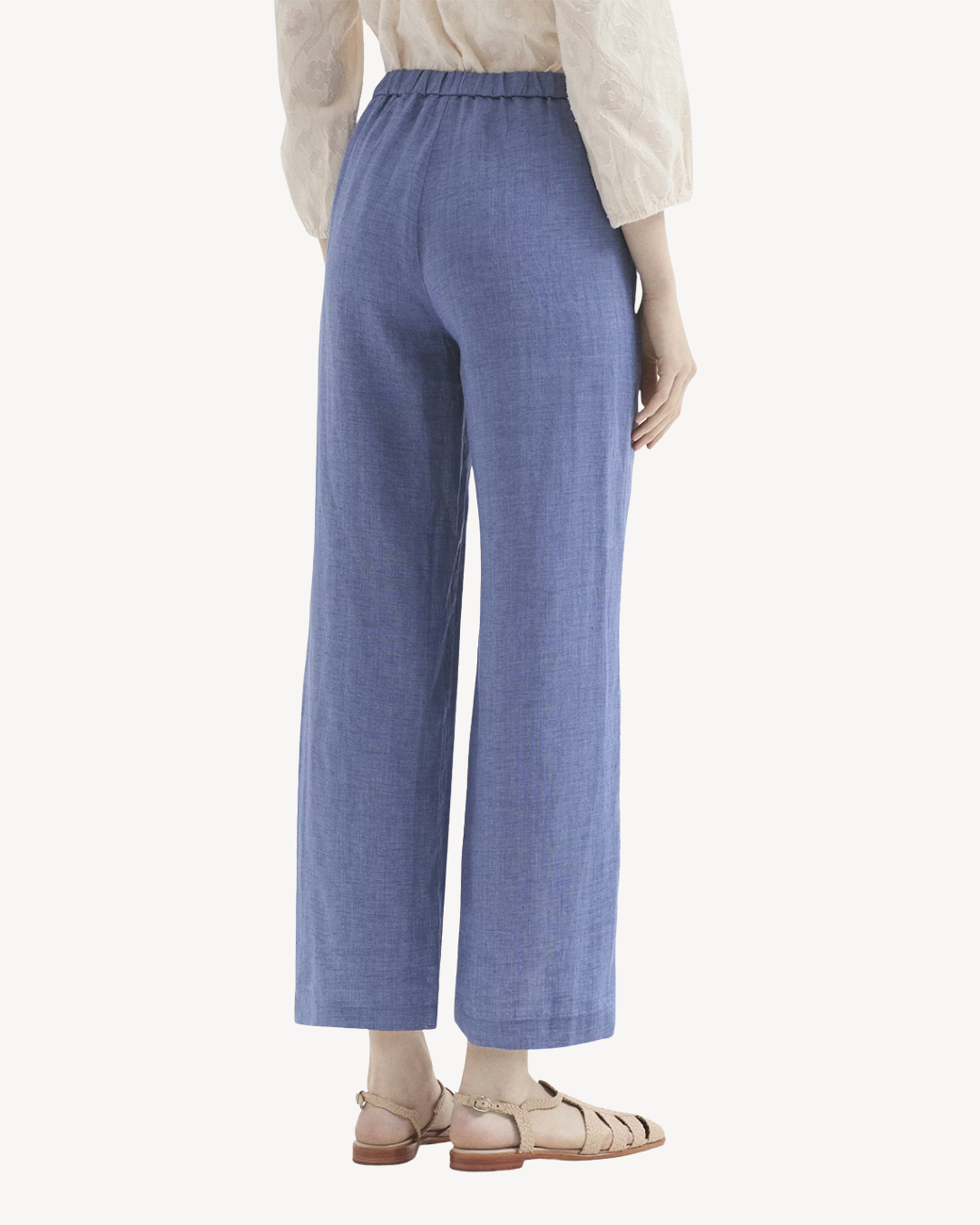 Nice Things - Fil-à-Fil Trousers - Shiny Blue
