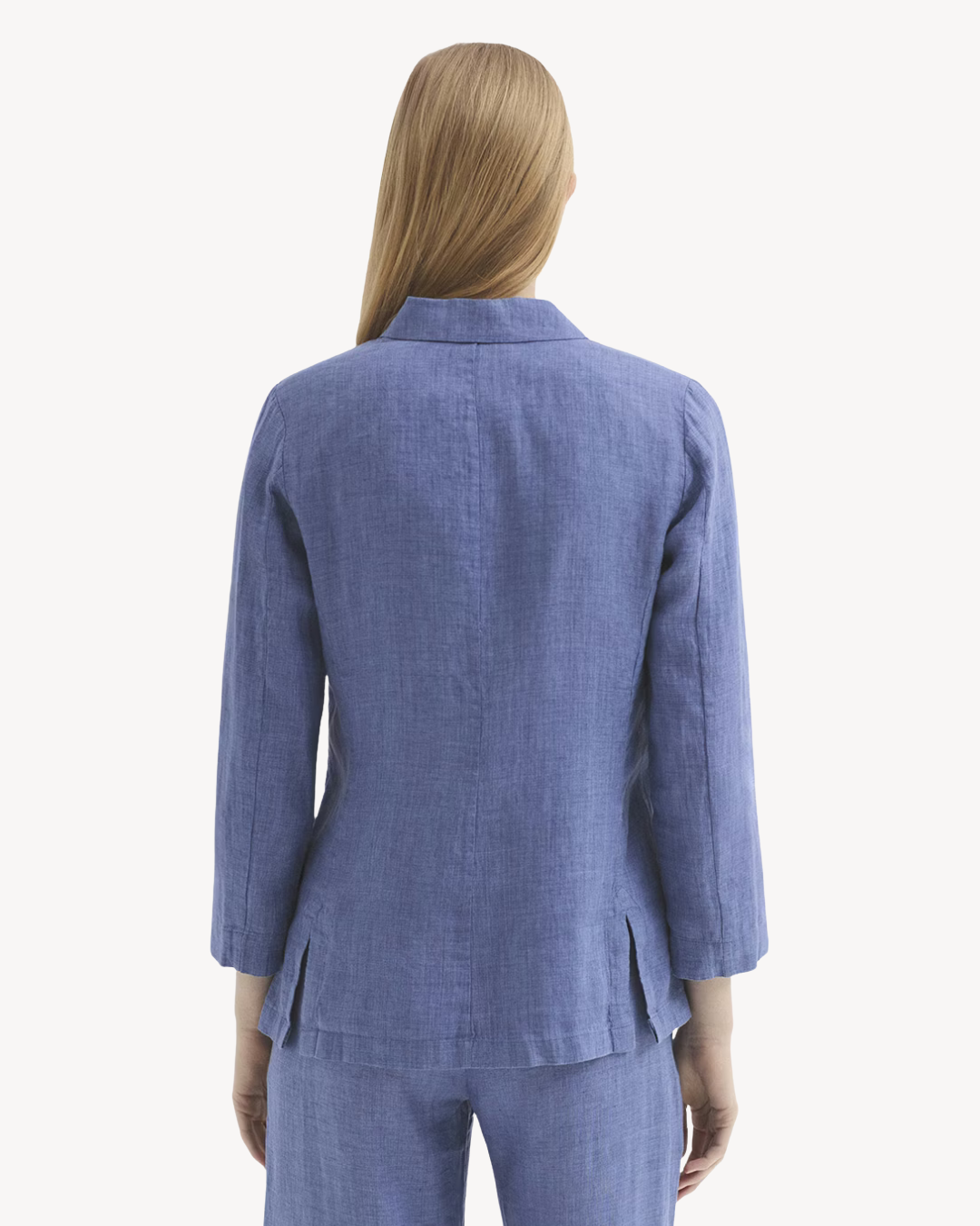 Nice Things - Fil-à-Fil Jacket - Shiny Blue