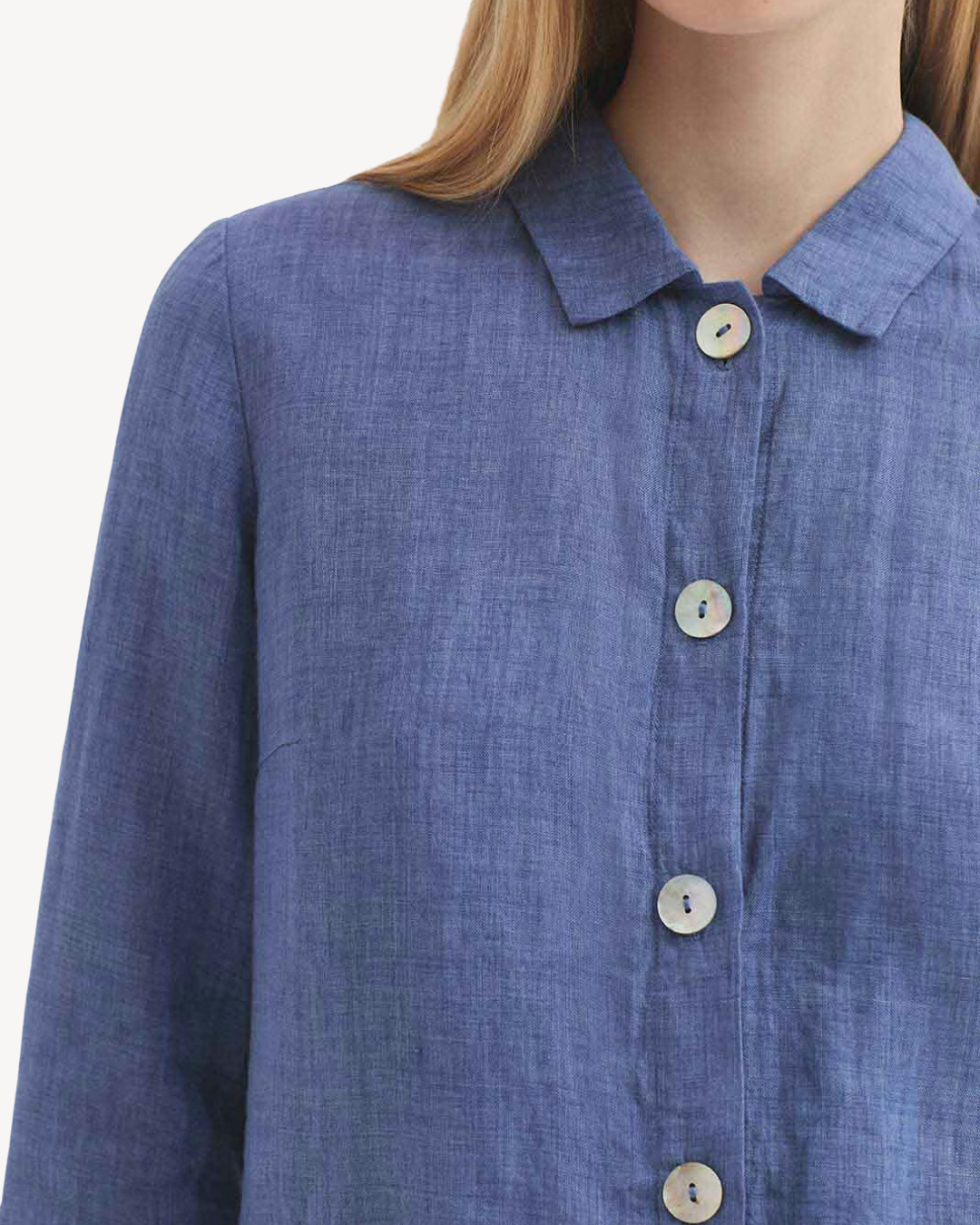 Nice Things - Fil-à-Fil Jacket - Shiny Blue