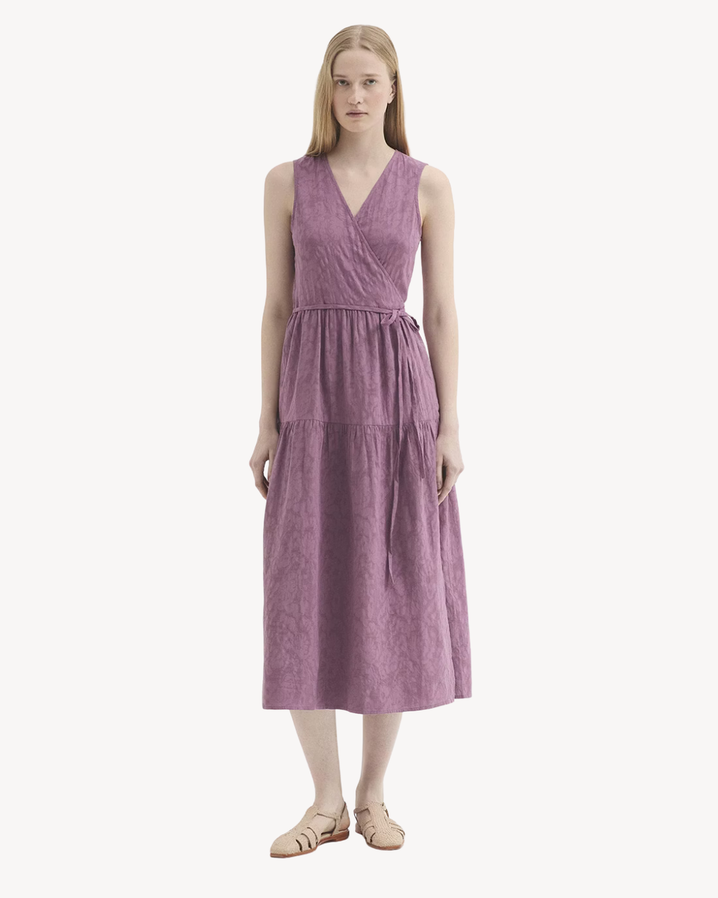 Nice Things - Flowers Jacquard Dress - Aubergine