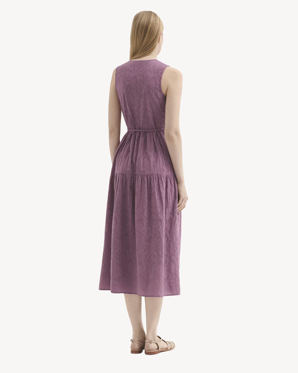 Nice Things - Flowers Jacquard Dress - Aubergine