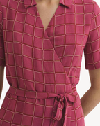 Nice Things - "Dotted Checks Print" Dress - Rosa