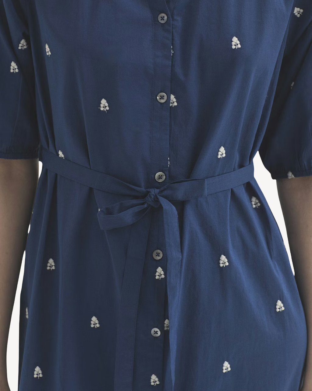 Nice Things - "Calico Embroidery" Dress - Intense Blue