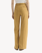 Nice Things - Linen-Cotton Pinstripe Trousers - Giallo