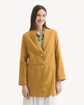 Nice Things - Linen-Cotton Pinstripe Coat - Giallo