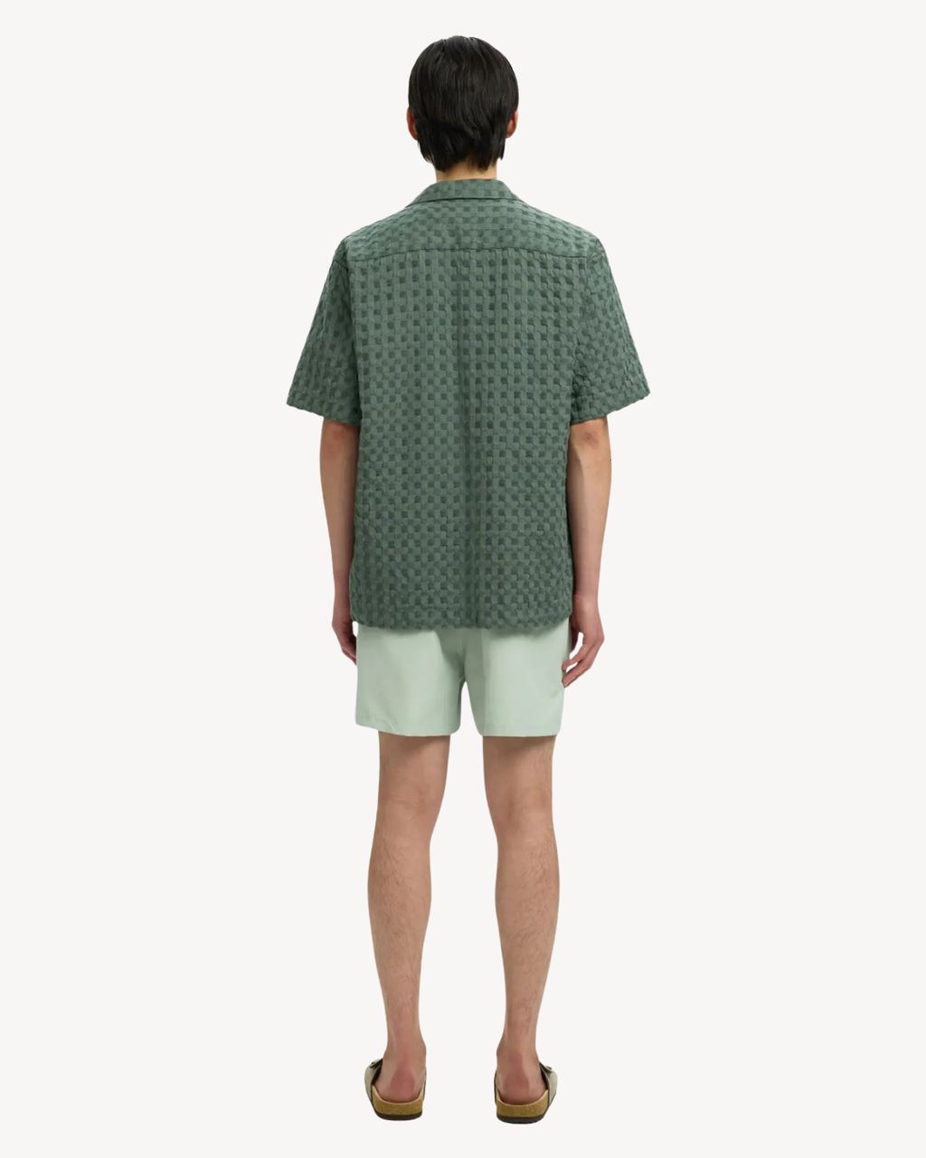 Selected Homme - Slhrelax Monty Texture SS Shirt - Verde