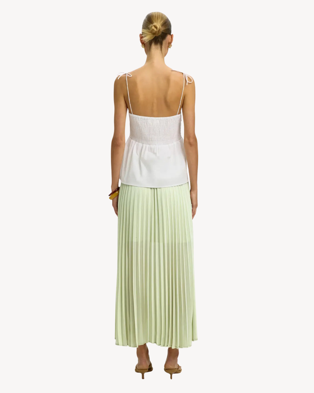 Selected Femme - Slfmillie HW Ankle Plisse Skirt B - Lint