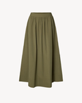 Selected Femme - Slfblair HW Ankle Slit Skirt Noos - Verde