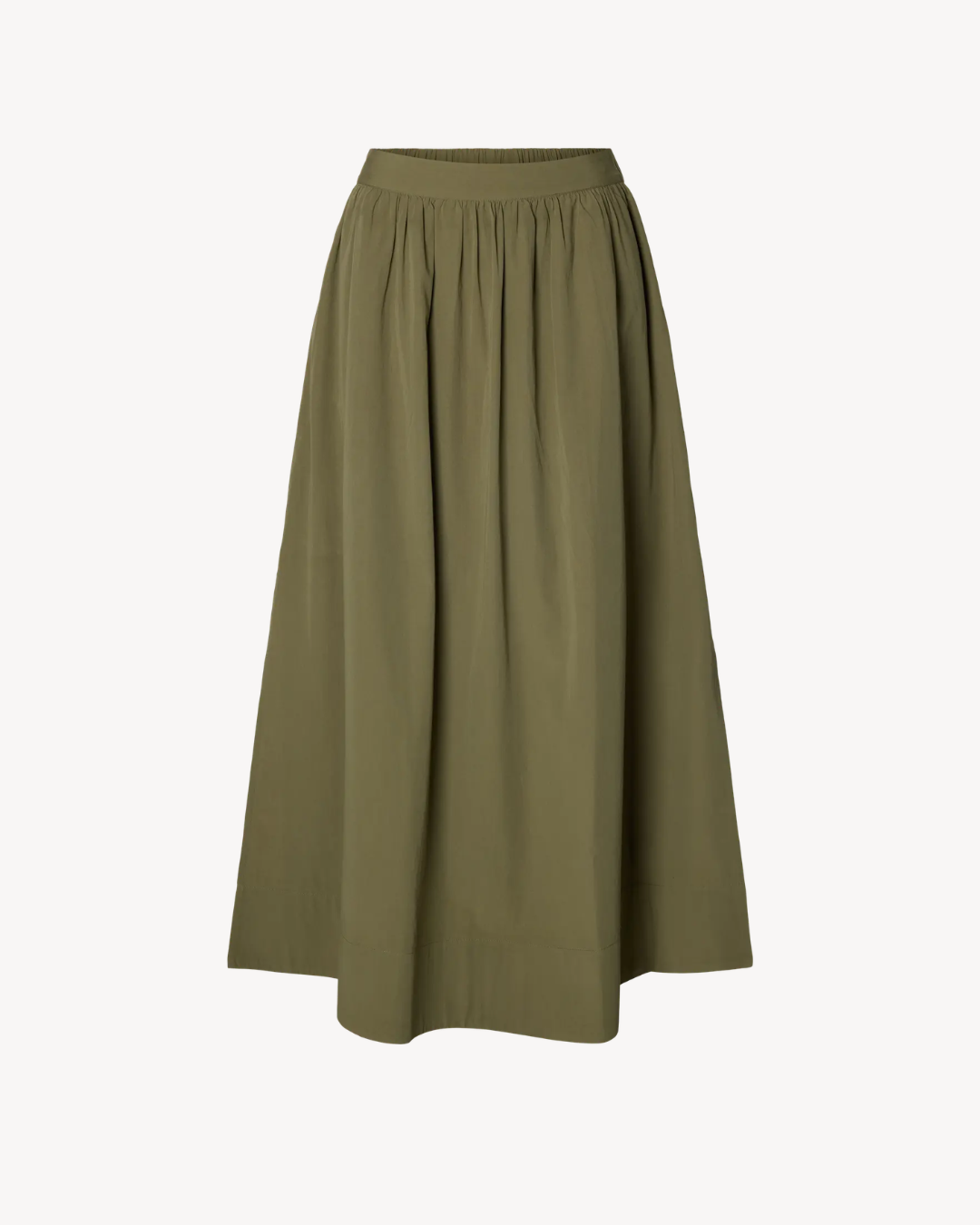 Selected Femme - Slfblair HW Ankle Slit Skirt Noos - Verde