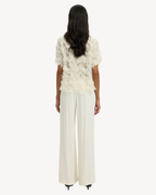 Selected Femme - Slfmyline SS Boat Neck Top B - Egret