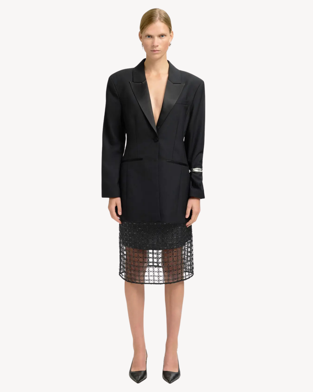 Selected Femme - Slflaren HW Midi Sequins Skirt B - Nero