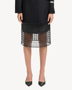 Selected Femme - Slflaren HW Midi Sequins Skirt B - Nero