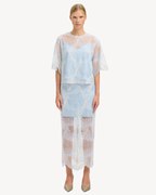 Selected Femme - Slffelica HW Ankle Lace Skirt - Cashmere Blue