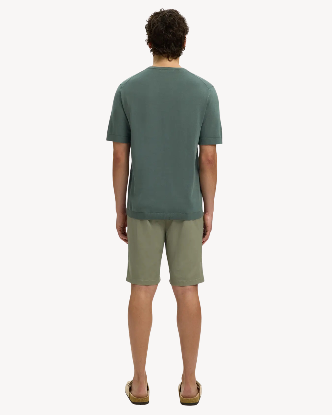 Selected Homme - Slhtorino SS Knit Crew Neck Noos - Verde
