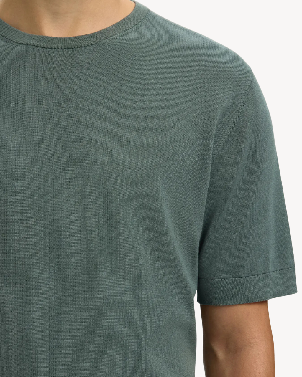 Selected Homme - Slhtorino SS Knit Crew Neck Noos - Verde