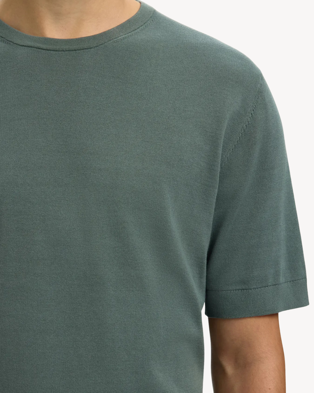 Selected Homme - Slhtorino SS Knit Crew Neck Noos - Verde