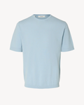 Selected Homme - Slhtorino SS Knit Crew Neck Noos - Skyway