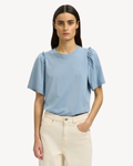 Selected Femme - Slfpenelope 2/4 Ruffle Tee Noos - Blu
