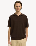 Selected Homme - Slhmattis SS Linen Blend Struc Open Polo - Delicioso