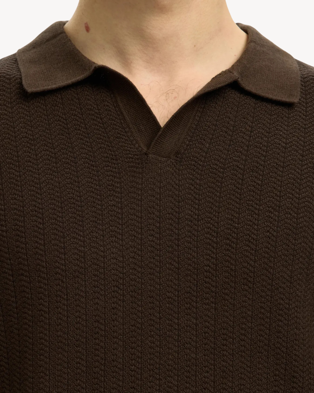 Selected Homme - Slhmattis SS Linen Blend Struc Open Polo - Delicioso