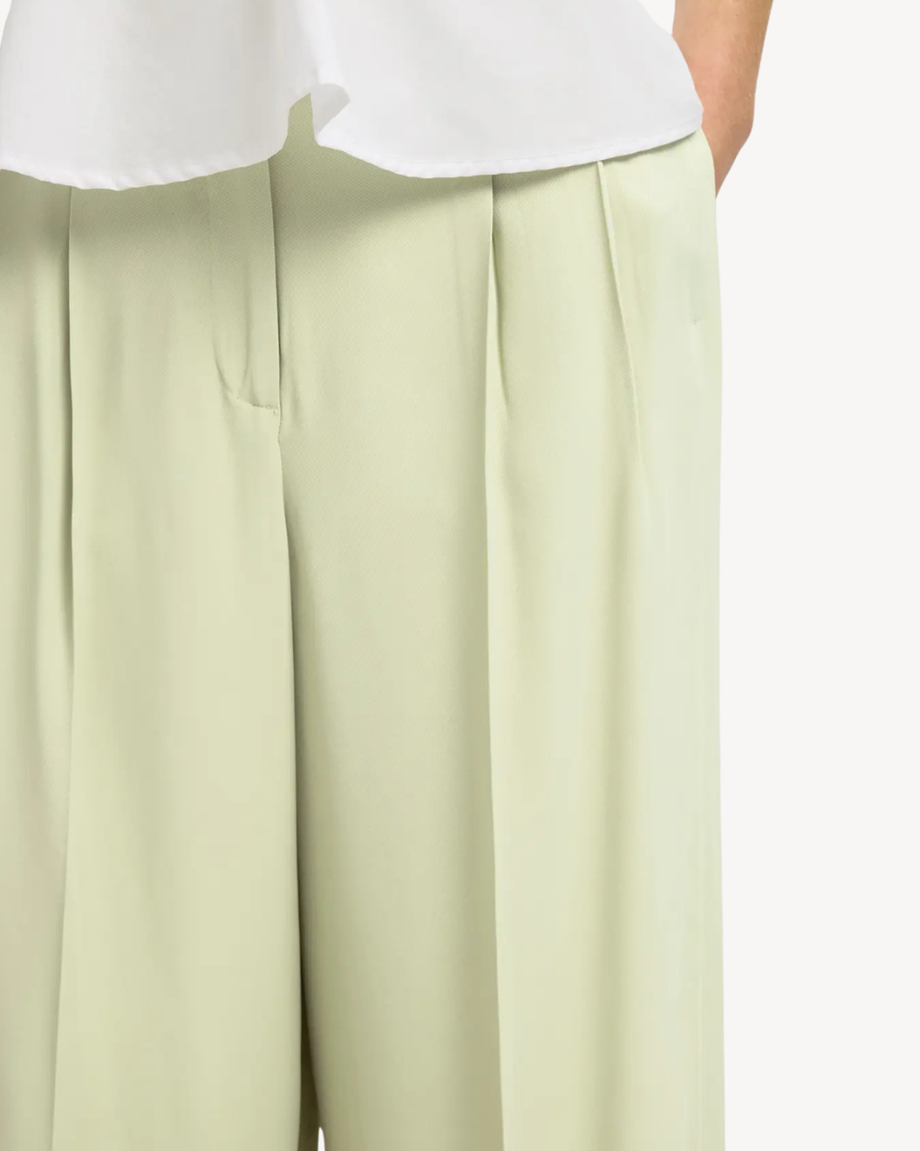 Selected Femme - Slfextra Wide Ellie HW Pant - Lint