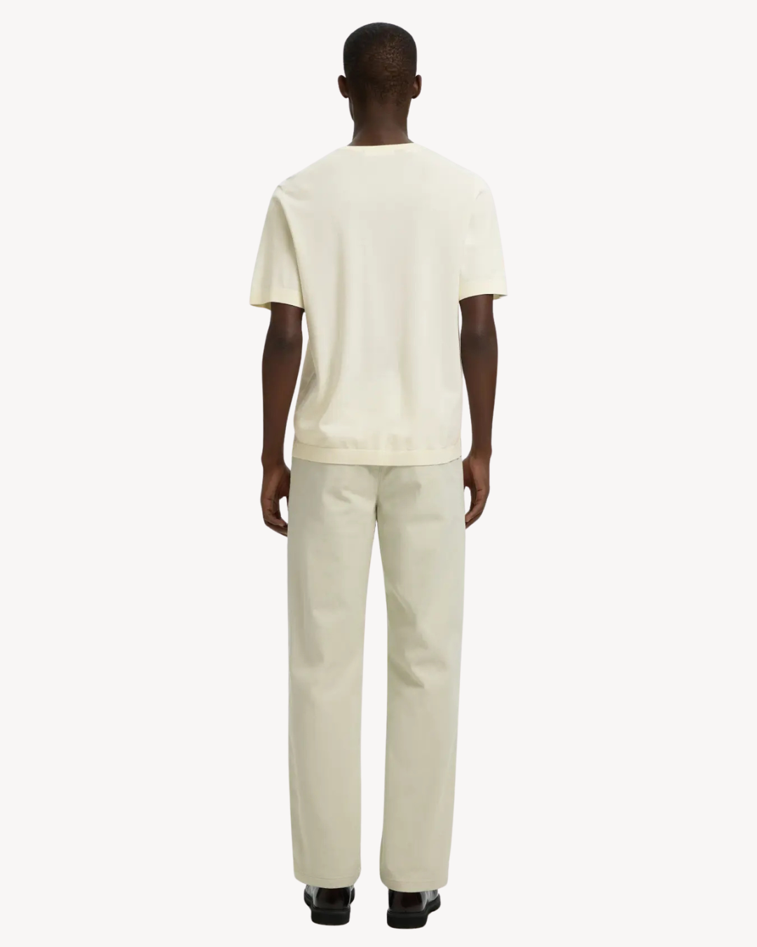 Selected Homme - Slhtorino SS Knit Crew Neck Noos - Egret