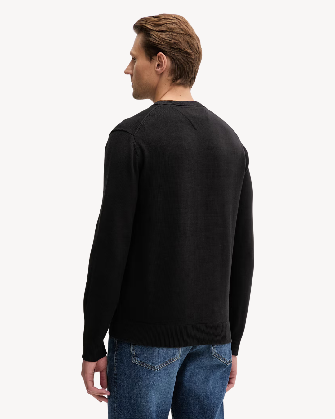 Tommy Jeans - Tjm Slim Ess Light Sweater Ext - Nero
