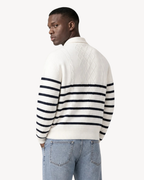 Tommy Jeans - Tjm Rlx Stripe Cable Buttonup - Bianco