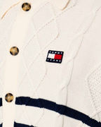 Tommy Jeans - Tjm Rlx Stripe Cable Buttonup - Bianco