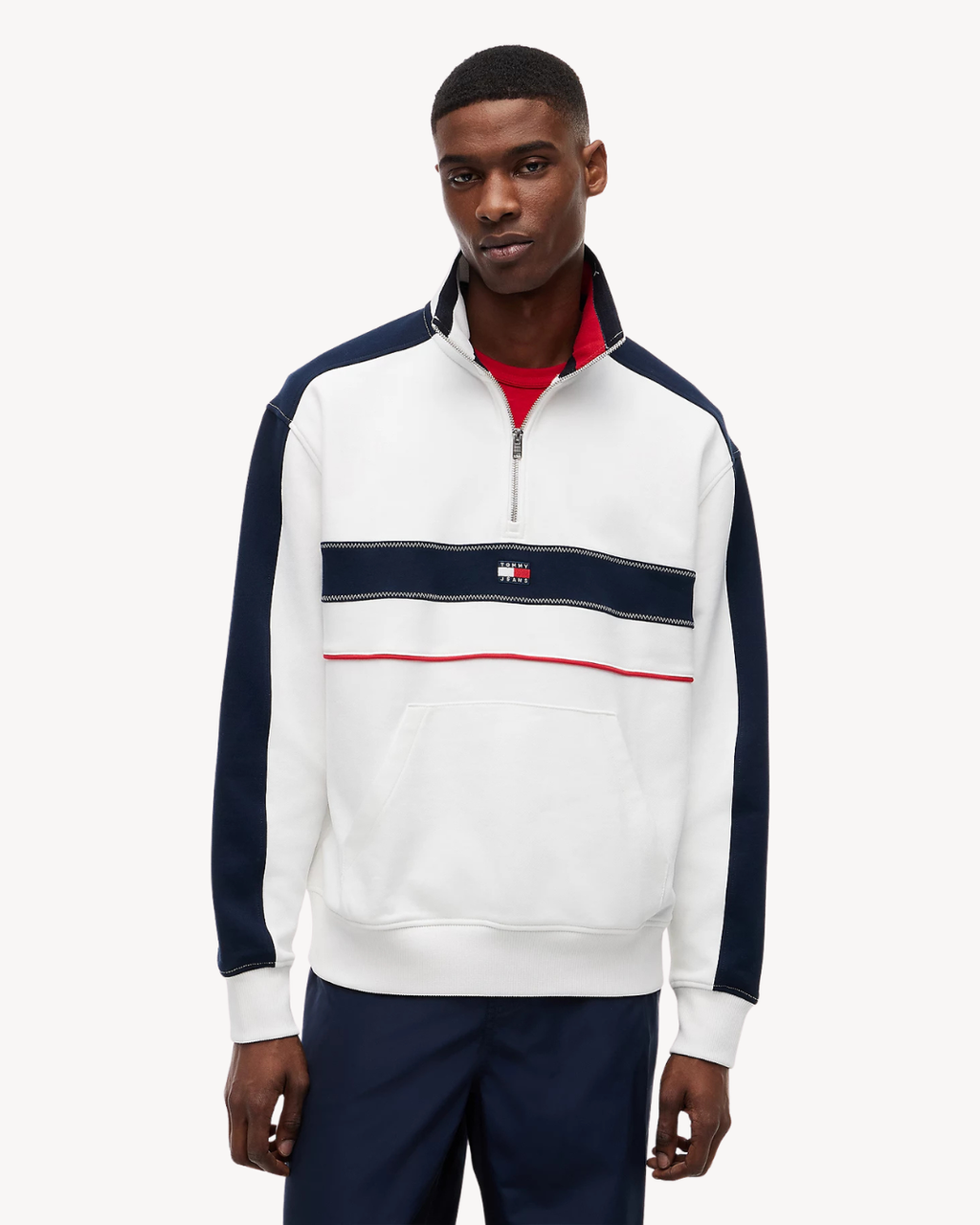 Tommy Jeans - Tjm Rlx Colorblock QZ - Ecru