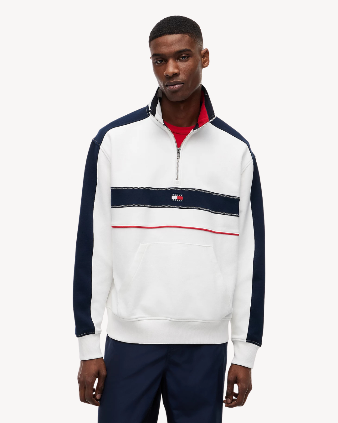 Tommy Jeans - Tjm Rlx Colorblock QZ - Ecru