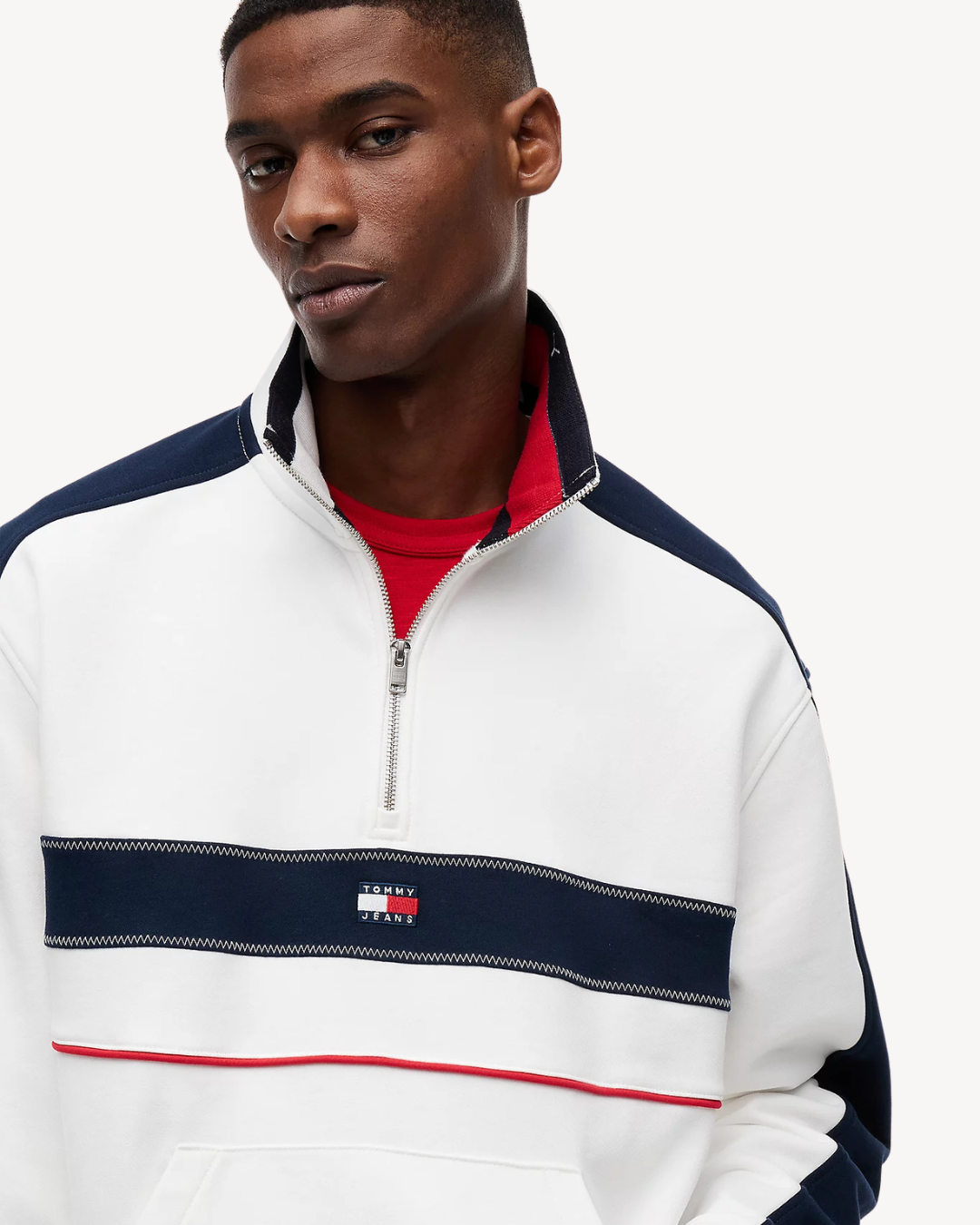 Tommy Jeans - Tjm Rlx Colorblock QZ - Ecru