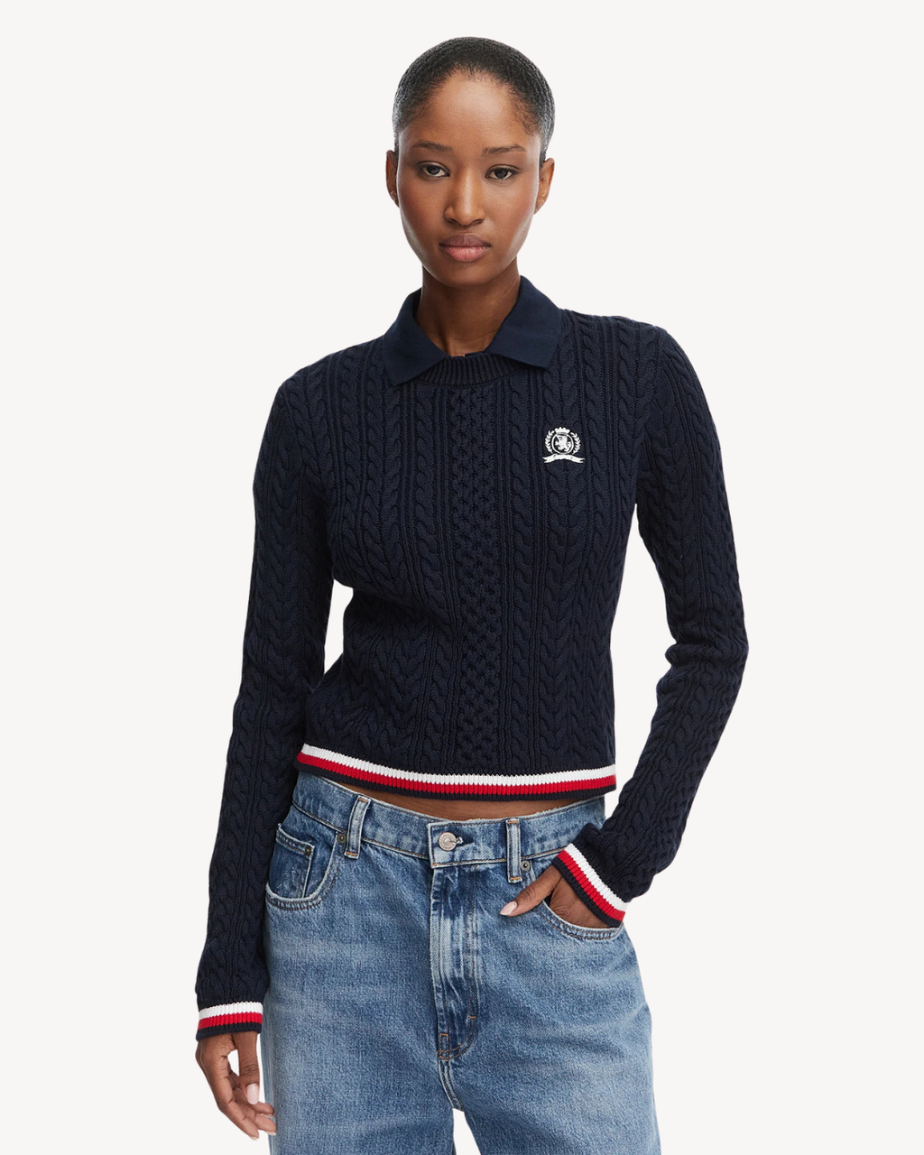 Tommy Jeans - Tjw Rwb Tipping Sweater - Blu